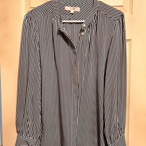 LOFT Monochrome Striped Blouse